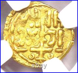1105-1154 Italy Sicily Gold Tari Roger II Coin Certified NGC AU58 Rare