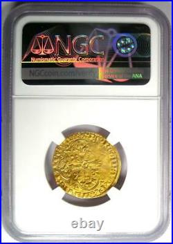 1380-1422 France Gold Charles VI Agnel D'or Gold Coin Certified NGC AU Detail