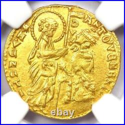 1382-1400 Italy Venice Venier Gold Christ Ducat Coin Certified NGC MS62 UNC BU