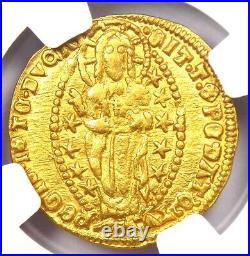 1382-1400 Italy Venice Venier Gold Christ Ducat Coin Certified NGC MS62 UNC BU