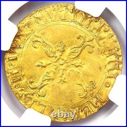 1534-59 Italy Modena Gold Scudo D'oro Coin Certified NGC AU Details Rare