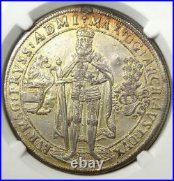1603 Germany Teutonic Order Taler 1T Coin Certified NGC AU Details Rare
