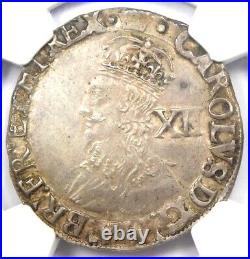 1635-1636 Britain England Charles I Shilling 1S Certified NGC AU58