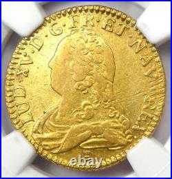 1738(9) France Louis XV Louis d'Or 1L'OR Coin Certified NGC AU53 Rare Coin