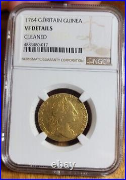 1764 Britain England George III Gold Guinea Coin 1G Certified NGC AU Details