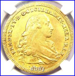 1772 Italy Naples & Sicily Gold 6 Ducats Coin 6D Certified NGC AU Details
