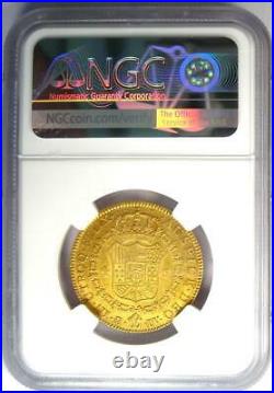 1787 Gold Spain Charles III 4 Escudos Gold Coin 4E Certified NGC AU53 Rare