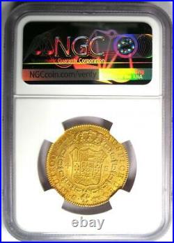 1787 Gold Spain Charles III 4 Escudos Gold Coin 4E Certified NGC AU58 Rare