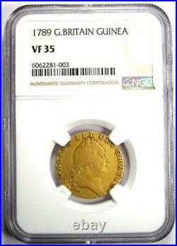 1789 Britain England George III Gold Guinea Coin 1G Certified NGC VF35