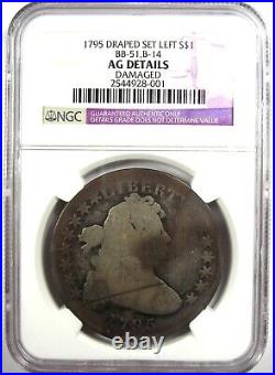 1795 Draped Bust Silver Dollar $1 Small Eagle Coin Certified NGC AG Detail