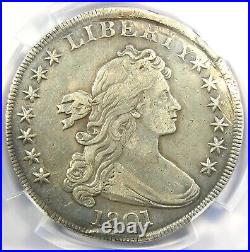 1801 Draped Bust Silver Dollar $1 Coin Certified NGC VF Detail (Damage)