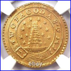 1808-15 India Madras Gold 2 Pagodas Coin 2P Certified NGC AU Details Rare