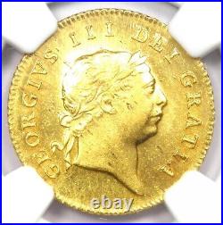1810 Britain UK George III Gold Half Guinea Coin 1/2G. Certified NGC MS62 BU UNC