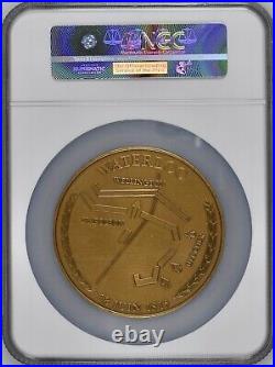 1815 France Brass Napoleon Battle of Waterloo Medal NGC MS64 Only One Certified
