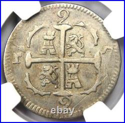 1820 Venezuela 2 Reales Caracas Castle Coin 2R Certified NGC VF Details