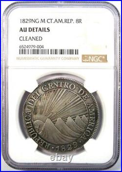 1829 Central American Republic 8 Reales Coin CAR 8R Certified NGC AU Details