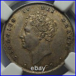 1829 King George lV Shilling Coin. Certified by NGC to AU 58