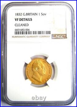 1832 Britain William IV Gold Sovereign Coin 1S Certified NGC VF Details
