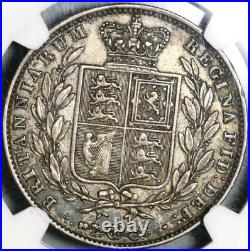 1845 Queen Victoria Half Crown Coin. Certified by NGC to XF 40