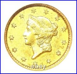 1850 Liberty Gold Dollar G$1 Coin Certified NGC AU58 Rare Gold Coin