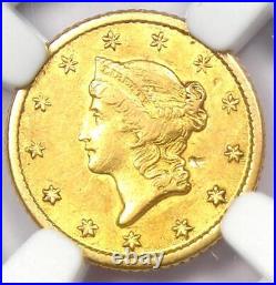 1851-O Liberty Gold Dollar G$1 Certified NGC AU Detail Rare Early Gold Coin