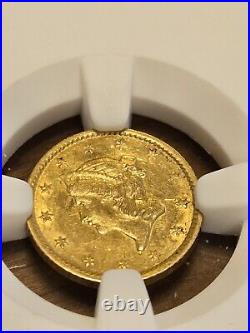 1853 Liberty Gold Dollar G$1 Coin Certified NGC AU Details
