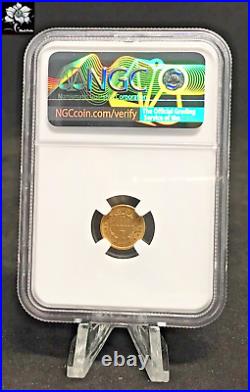1853 Liberty Gold Dollar G$1 Coin Certified NGC AU58 Rare & Collectible