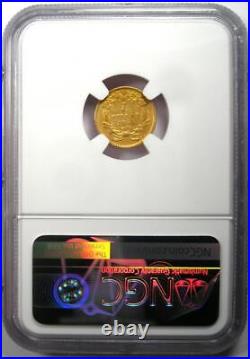 1856 Indian Gold Dollar G$1 Certified NGC AU Details Rare Early Coin