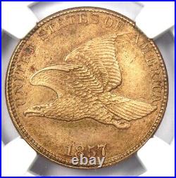 1857 Flying Eagle Cent 1C Penny Coin Certified NGC Uncirculated Detail UNC MS