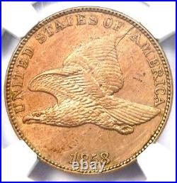 1858 Flying Eagle Cent 1C Penny Coin Certified NGC Uncirculated Details UNC MS