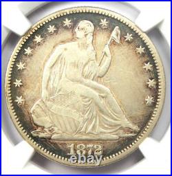 1872-CC Seated Liberty Half Dollar 50C Carson City Coin. Certified NGC VF Detail