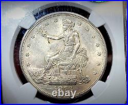1873 $1 Trade Dollar NGC MS 61 CAC Certified Great Looking! & Looks Undergraded