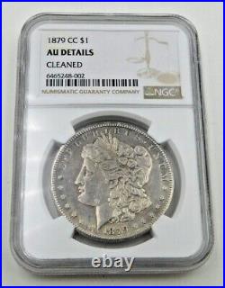 1879-CC Morgan Silver Dollar $1 Coin Certified NGC AU Details Cleaned RARE