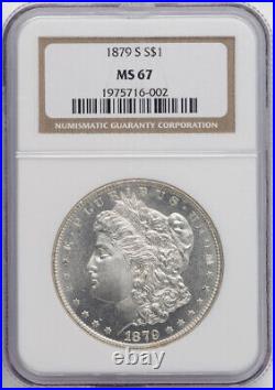 1879-S $1 Morgan Silver Dollar NGC Certified Graded MS67 Simply Stuning Silver