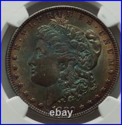 1880 $1 Morgan Silver Dollar Certified by NGC graded MS62 with Dark Colored Tones