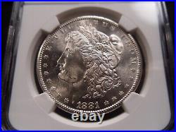 1881-S MS65 Morgan Silver Dollar NGC Certified Gem Blast White