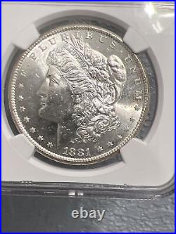1881 S Morgan Silver Dollar MS 63 Certified NGC Nice US Silver Coin Super Flashy