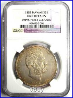1883 Hawaii Kalakaua Dollar $1 Coin Certified NGC Uncirculated Detail (UNC MS)