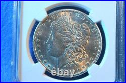 1883-s Morgan Dollar White Ngc Certified Au-58 Rare Date Blazer Coin! #200