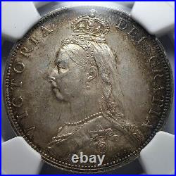 1888 Queen Victoria Florin / Two Shilling. Certified by NGC to MS 63