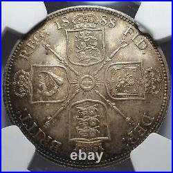 1888 Queen Victoria Florin / Two Shilling. Certified by NGC to MS 63