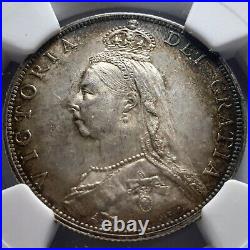 1888 Queen Victoria Florin / Two Shilling. Certified by NGC to MS 63