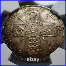 1888 Queen Victoria Florin / Two Shilling. Certified by NGC to MS 63