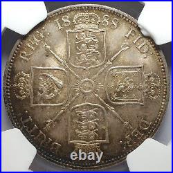 1888 Queen Victoria Florin / Two Shilling. Certified by NGC to MS 63