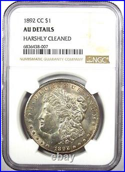 1892-CC Morgan Silver Dollar $1 Carson City Coin Certified NGC AU Details