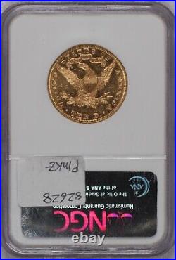 1892 Gold Liberty Head $10 NGC MS60 Prooflike. Rare Certified P/L