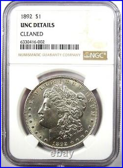 1892-P Morgan Dollar $1 Coin (1892) Certified NGC Uncirculated Detail (UNC MS)