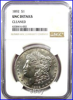 1892-P Morgan Dollar $1 Coin (1892) Certified NGC Uncirculated Detail (UNC MS)