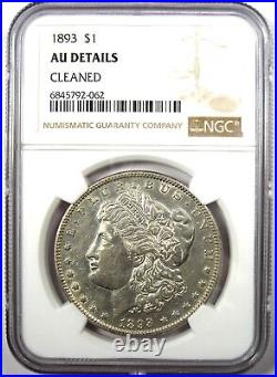 1893 Morgan Silver Dollar $1 Coin Certified NGC AU Details Rare Date