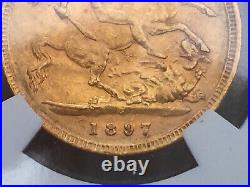 1897s Half Gold Sovereign NGC Certified and Slabed Sidney Mint